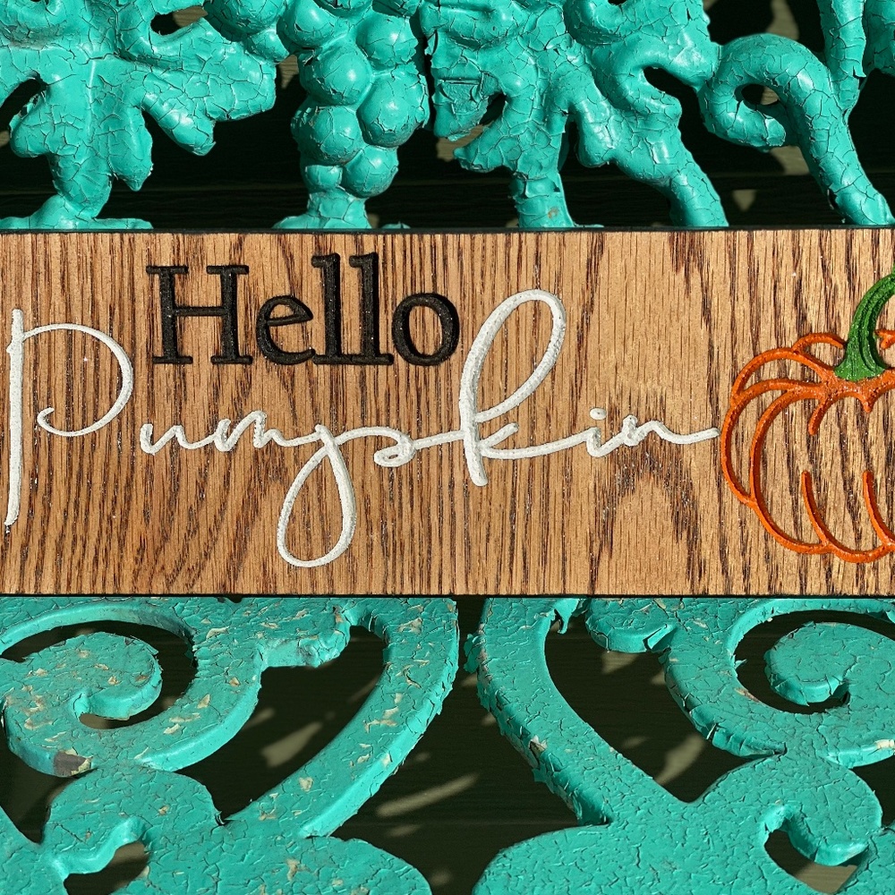 Hello Pumpkin Standing Fall Autumn Thanksgiving